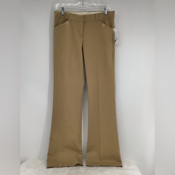 Theory Max C Stretch Canvas Khaki Trouser Pants NWT Tan Career Bus Casual Size 6 - Picture 9 of 10